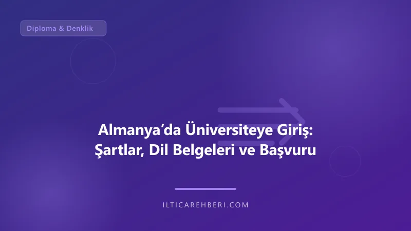 Almanya’da Üniversiteye Giriş: Şartlar, Dil Belgeleri ve Başvuru — diploma denklik — Almanya / AB | İltica Rehberi