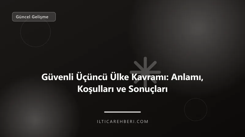 Güvenli Üçüncü Ülke Kavramı: Anlamı, Koşulları ve Sonuçları — Genel | İltica Rehberi